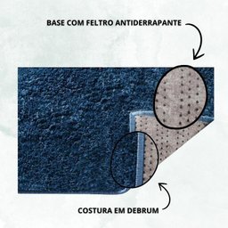 Tapete Sala e Quarto Oásis Classic 2,00x2,50m Azul Jeans - 5