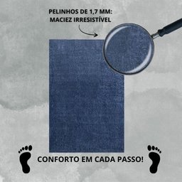 Tapete Sala e Quarto Oásis Classic 2,00x2,50m Azul Jeans - 6
