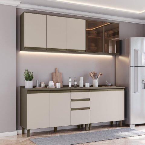 Cozinha Modulada Compacta 04 Peças 100% MDF Connect