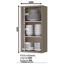 Ver imagem 2 de Armário Henn 1 Porta 40Cm C81-35 Duna cristal