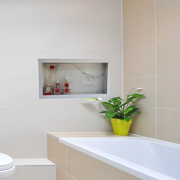 Nicho de Porcelanato Banheiro Estante Porta Shampoo 60x30 - Cbb - 7