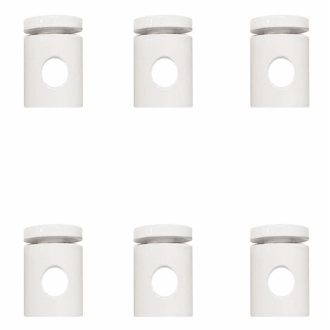 Kit-6 Desviador de Cabo Para Lustres e Pendentes e Luminária MD-6005/6 - Branco