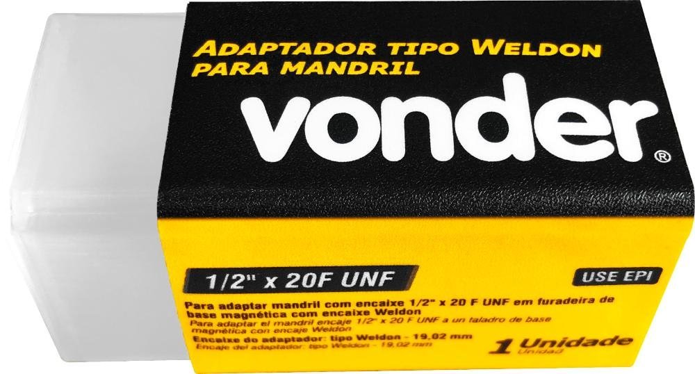 Adaptador Tipo Weldon para Mandril 1/2'' x 20 F Unf Vonder - 8