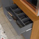 Ver imagem 2 de Kit Cozinha Dakota C/ 11 Portas e 2 Gavetas Jequitiba/cinza - Lukaliam