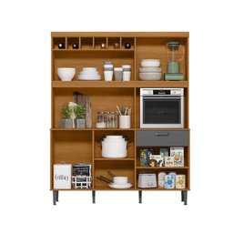 Kit Cozinha Dakota C/ 11 Portas e 2 Gavetas Jequitiba/cinza - Lukaliam - 3