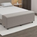 Ver imagem 1 de Baú Sapateira Estofada Casal King Size 195 Cm Terra Linho Skybox Marrom