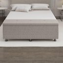 Ver imagem 4 de Baú Sapateira Estofada Casal King Size 195 Cm Terra Linho Skybox Marrom