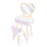 Mini Penteadeira Infantil Coração Lilás - com Espelho - Tamanho P (100cm) - 1