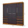 Guarda Roupa Casal 4 Portas 6 Gavetas 1477-96 Araplac - 8