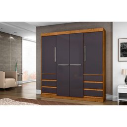 Guarda Roupa Casal 4 Portas 6 Gavetas 1477-96 Araplac - 1