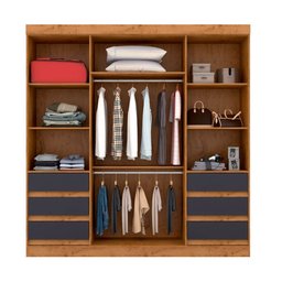 Guarda Roupa Casal 4 Portas 6 Gavetas 1477-96 Araplac - 5