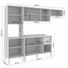 Cozinha Compacta 4 Peças 9 Portas 2 Gavetas Bella Sallêto Móveis - 3
