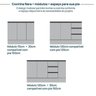 Cozinha Modulada 8 Peças 4 Aéreos 3 Balcões 1 Torre Quente Nara CabeCasa MadeiraOriginals - 18