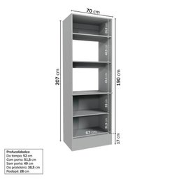 Cozinha Modulada 8 Peças 4 Aéreos 3 Balcões 1 Torre Quente Nara CabeCasa MadeiraMadeira - 19
