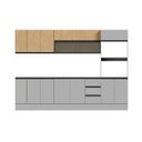 Ver imagem 4 de Cozinha Modulada 8 Peças 4 Aéreos 3 Balcões 1 Torre Quente Nara CabeCasa MadeiraOriginals