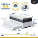 Ver imagem 6 de Cama Box com Colchao de Espuma D45 Pillow Top Fort Comfort + Auxiliar de Espuma Unique Solteiro 88cm
