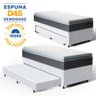 Cama Box com Colchao de Espuma D45 Pillow Top Fort Comfort + Auxiliar de Espuma Unique Solteiro 88cm - 3