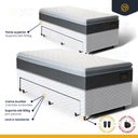 Ver imagem 4 de Cama Box com Colchao de Espuma D45 Pillow Top Fort Comfort + Auxiliar de Espuma Unique Solteiro 88cm