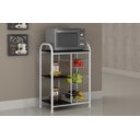 Ver imagem 2 de Fruteira Tubular 3 Cestos 4 Tampos Mega ? Gol Decor Tampo Preto/base Branco