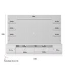Ver imagem 4 de Rack com Painel Ripado para TV até 75 Polegadas com LED MDF 268cmx198cm 2 Portas Ouro Preto