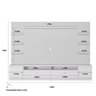 Rack com Painel para TV até 75 Polegadas com Ripado e LED 2 Portas Ouro Preto - 4