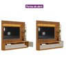 Rack com Painel para TV até 75 Polegadas com Ripado e LED 2 Portas Ouro Preto - 5
