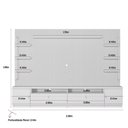 Ver imagem 4 de Rack com Painel para TV até 75 Polegadas Ripado com LED MDF Marrom 198x268cm Ouro Preto