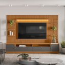 Ver imagem 2 de Rack com Painel para TV até 75 Polegadas com 2 Módulos Laterais LED 2 Portas Linea Brasil