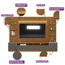 Ver imagem 6 de Rack com Painel para TV até 75 Polegadas com 2 Módulos Laterais LED 2 Portas Linea Brasil