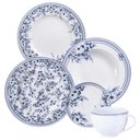 Ver imagem 1 de Aparelho de Jantar Azzura 30 Peças Porcelana Tramontina Azul Decorada 6 Pessoas