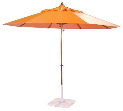 Kit 4 Cadeiras e Mesa com Tampo Ripado em Alumínio e Ombrelone para Piscina, Jardim, Edícula, Á - Av - 7