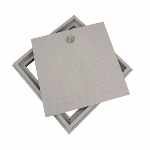 Tampa para Ralo com Aro PP 55x55 Odem Cinza