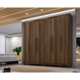 Guarda Roupa Casal 6 Portas Atlanta Benetil Moveis IMBUIA - 1
