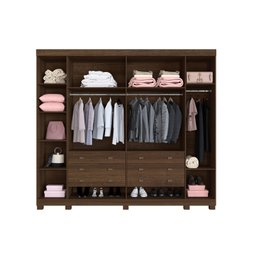Guarda Roupa Casal 6 Portas Atlanta Benetil Moveis IMBUIA - 5