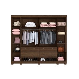Guarda Roupa Casal 6 Portas Atlanta Benetil Moveis IMBUIA - 4