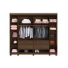 Guarda Roupa Casal 6 Portas Atlanta Benetil Moveis IMBUIA - 4