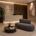 Ver imagem 5 de Sofá Fit 120cm 2 Lugares Moderno Sala Consultório:Cinza Escuro/Bouclé
