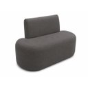 Ver imagem 7 de Sofá Fit 120cm 2 Lugares Moderno Sala Consultório:Cinza Escuro/Bouclé