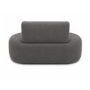 Ver imagem 1 de Sofá Fit 120cm 2 Lugares Moderno Sala Consultório:Cinza Escuro/Bouclé