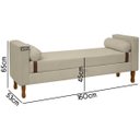 Ver mais imagens de Kit Cabeceira e Calçadeira Baú para Cama Box Casal Queen Size 160cm Bouclê Bege