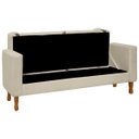 Ver imagem 6 de Kit Cabeceira e Calçadeira Baú para Cama Box Casal Queen Size 160cm Bouclê Bege