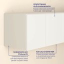 Ver imagem 7 de Módulo Planejado Ponte Queen para Guarda Roupa 100% MDF 4 Portas Orion CabeCasa MadeiraOriginals Bege/Aveia