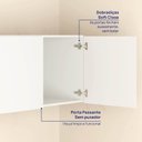 Ver mais imagens de Módulo Planejado Ponte Queen Guarda Roupa 100% MDF 4 Portas Orion CabeCasa MadeiraOriginals Bege