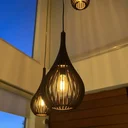 Ver imagem 4 de Lustre Pendente para Sala Pé Direito Duplo Rain Marrom