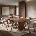 Ver imagem 4 de Mesa de Jantar 8 Lugares Retangular Orgânico 220cm Duetto B05 Canela Tauari - Lyam Decor