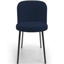 Ver imagem 3 de Kit 4 Cadeiras Sala de Jantar Estofada Gavi L02 Suede Azul Marinho - Lyam Decor