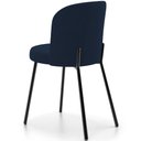 Ver imagem 7 de Kit 4 Cadeiras Sala de Jantar Estofada Gavi L02 Suede Azul Marinho - Lyam Decor