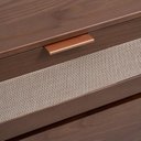 Ver imagem 7 de Mesa de Cabeceira 2 Gavetas Madeira Maciça com Palha Sintética Siena Marrom