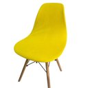 Ver imagem 2 de Kit 4 Capa de Cadeira Charles Eames Eiffel Pé Palito Malha Lisa:amarelo