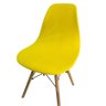 Kit 4 Capa de Cadeira Charles Eames Eiffel Pé Palito Malha Lisa:amarelo - 2